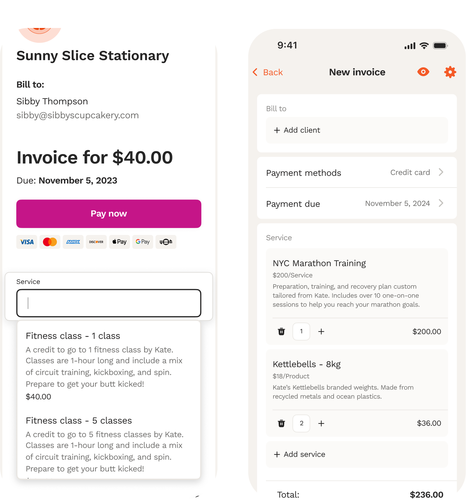 Create invoice — mobile web vs native